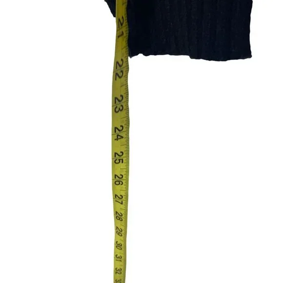 Vintage 90s Black Blue Floral Print High Neck Pull Over Sweater Medium - Picture 6 of 7